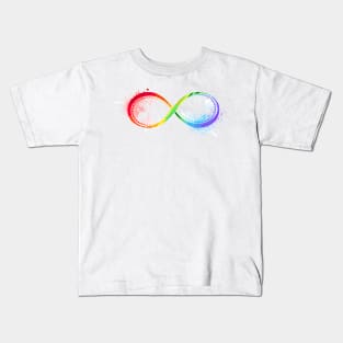 Rainbow Symbol of Infinity Kids T-Shirt